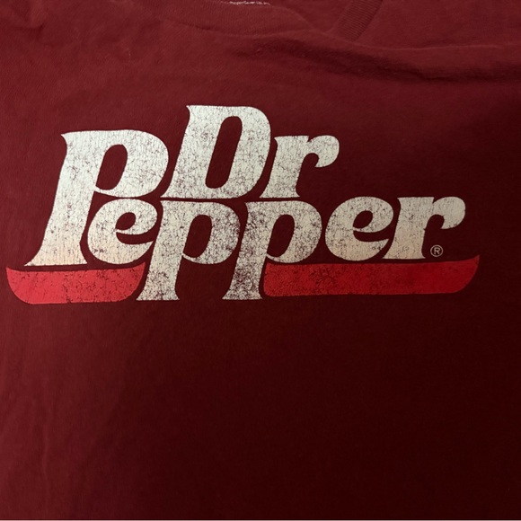 Men's Red Dr Pepper Vintage T-Shirt - Picture 3 of 3
